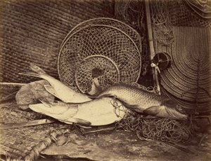 Stilleven met karper en snoek