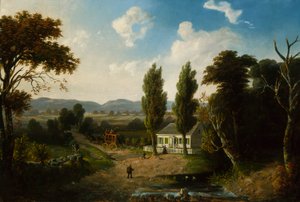 Landschap met postkoets