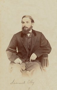 Carte-de-visite portret van Samuel Ely, 1862-1869 door Henry C. Phillips