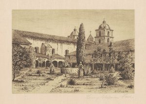 Tuin, Missie Santa Barbara door Henry Chapman Ford