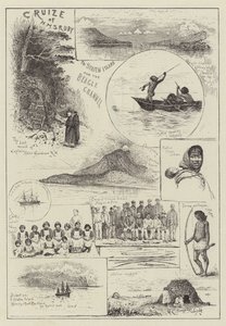 Cruize van HMS Ruby naar Staten Island en het Beagle-kanaal door Henry Charles Seppings Wright