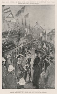 De Thuiskomst van de Hertog en Hertogin van Cornwall en York door Henry Charles Seppings Wright