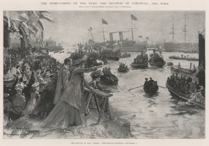 De Thuiskomst van de Hertog en Hertogin van Cornwall en York door Henry Charles Seppings Wright