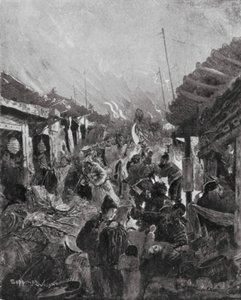 De plundering van Peking door de rebel Li door Henry Charles Seppings Wright