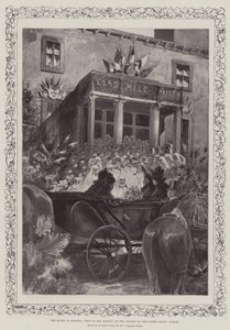 De koningin in Ierland, bezoek van Hare Majesteit aan het klooster van het Heilig Hart, Dublin door Henry Charles Seppings Wright