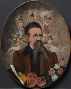 Zelfportret met vijf muzen, ca. 1880