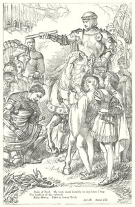 Koning Hendrik V (gravure) door Henry Courtney (after) Selous