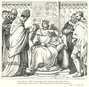 Koning Hendrik V (gravure) door Henry Courtney (after) Selous