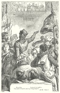 Koning Jan (gravure) door Henry Courtney (after) Selous