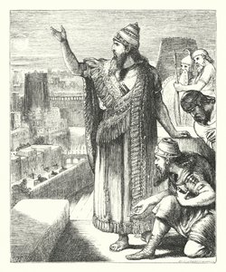 Nebukadnezar in Babylon door Henry Courtney (after) Selous