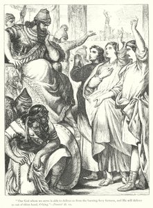 De vurige oven (gravure) door Henry Courtney (after) Selous