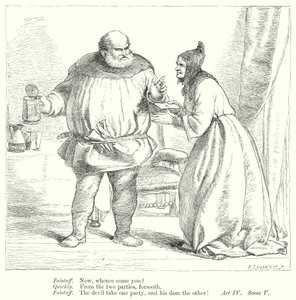 De vrolijke vrouwen van Windsor (gravure)