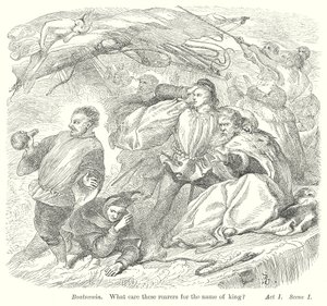 De storm (gravure) door Henry Courtney (after) Selous
