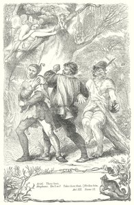 De storm (gravure) door Henry Courtney (after) Selous