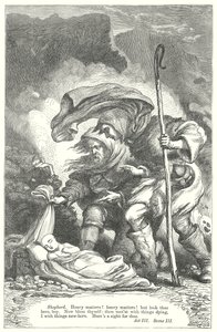Het verhaal van de winter (gravure) door Henry Courtney (after) Selous