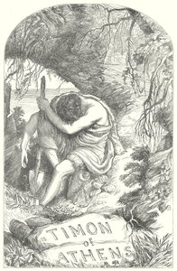 Timon van Athene (gravure) door Henry Courtney (after) Selous