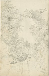 Lichfield Kathedraal - Zuidoost Uitzicht door Henry Curzon Allport
