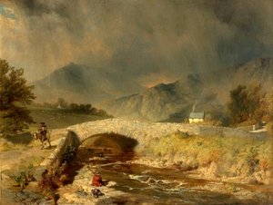 Stormachtig weer bij Ambleside, Cumbria, 1846 door Henry Dawson