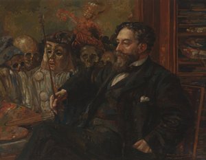 Portret van James Ensor door Henry De Groux
