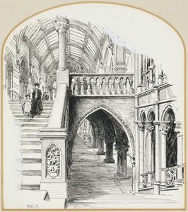 De grote trap, stadhuis door Henry Edward Tidmarsh