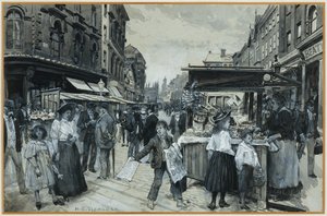 De oude markt door Henry Edward Tidmarsh