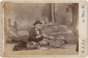 "Dominic Parsons op jacht naar fossielen", ca. 1896 (foto) door Henry F. Post