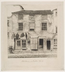 Oud huis in Rector Street uit Scenes of Old New York