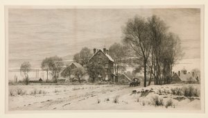 De dag eindigt, de nacht valt: Een middag in februari door Henry Farrer