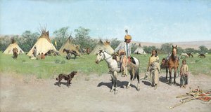 In nieuwe weiden, 1895 door Henry Francois Farny