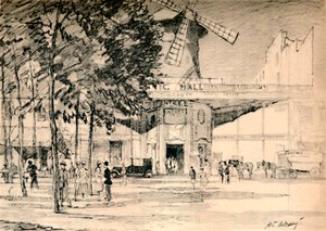 Le Moulin Rouge Dood is Pierrots kaars, ca. 1927 door Henry Franks Waring