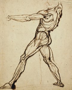 Een naakt werpend door Johann Heinrich Füssli