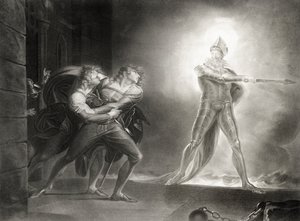 Hamlet, Act I, Scene IV, door William Shakespeare (1564-1616) gegraveerd door Robert Thew (1758-1802) door Johann Heinrich Füssli