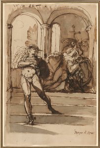 Het doden van Red Comyn door Robert the Bruce door Henry Fuseli