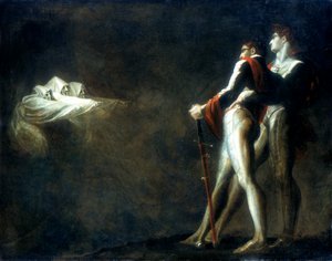 De drie heksen verschijnen aan Macbeth en Banquo, laat 18e eeuw