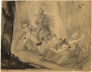Theodore ontmoet in het bos het spook van zijn voorouder Guido Cavalcanti, die met mastiffs zijn voormalige minachtende minnares achtervolgt door Johann Heinrich Füssli