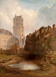 Lindsay Street Steengroeve en Oude Toren, ca. 1855 door Henry G. Duguid