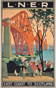 Een London and North Eastern Railway poster voor reizen naar Schotland door Henry George Gawthorn