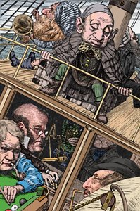 De bemanning was compleet. Uit The Hunting of the Snark Lewis Carroll, 1874-1876, 1923