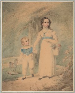 Kinderen in het park door Henry Inman