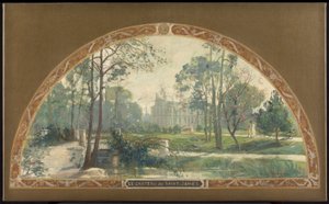 Schets voor de grote trap van het stadhuis van Neuilly-sur-Seine: Het kasteel van Saint-James, tussen 1908 en 1912