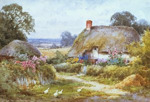 Een Huisje in de Zomer door Henry John Sylvester Stannard