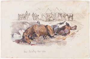 Onze cavalerie, dode paarden door Henry John Wilkinson