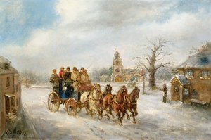 De Uxbridge-koets bij Hillingdon door Henry Jones