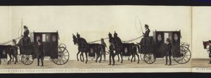 Deel van het panoramische uitzicht op de volledige begrafenisstoet van Arthur, hertog van Wellington door Henry Jr and Sala Alken