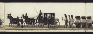 Deel van het panoramische uitzicht op de volledige begrafenisstoet van Arthur, hertog van Wellington door Henry Jr and Sala Alken
