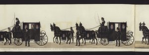 Deel van het panoramische uitzicht op de volledige begrafenisstoet van Arthur, hertog van Wellington door Henry Jr and Sala Alken