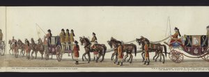 Deel van het panoramische uitzicht op de volledige begrafenisstoet van Arthur, hertog van Wellington door Henry Jr and Sala Alken