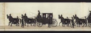 Deel van het panoramische uitzicht op de volledige begrafenisstoet van Arthur, hertog van Wellington door Henry Jr and Sala Alken
