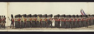 Deel van het panoramisch uitzicht op de volledige begrafenisstoet van Arthur, hertog van Wellington door Henry Jr and Sala Alken