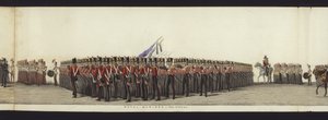 Deel van het panoramisch uitzicht op de volledige begrafenisstoet van Arthur, hertog van Wellington door Henry Jr and Sala Alken